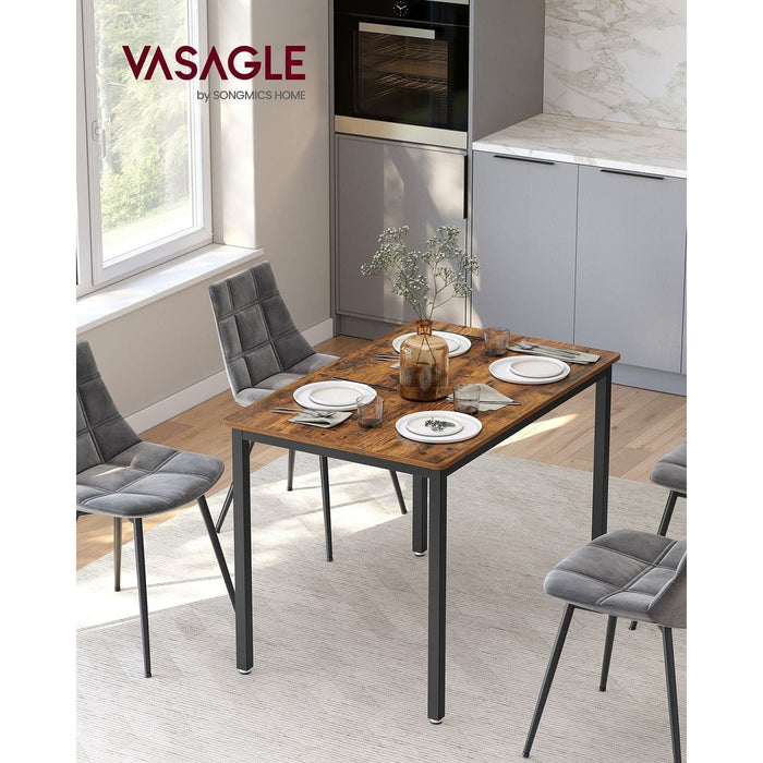 Vasagle 4 Person Dining Table, Black and Brown