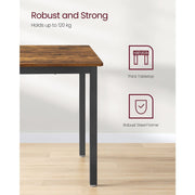 Vasagle 4 Person Dining Table, Black and Brown - Perfect for smaller spaces