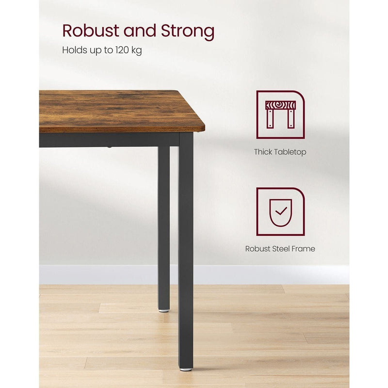 Vasagle 4 Person Dining Table, Black and Brown - Perfect for smaller spaces