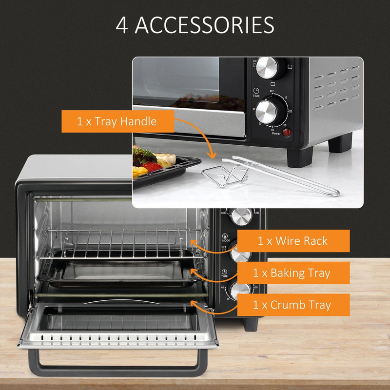 16L Mini Convection Oven - Grill, Timer, 1400W