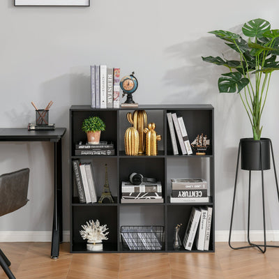 9 Cube Storage Bookcase, 3-Tier Homcom