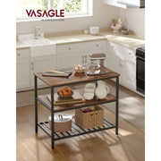 Vasagle Industrial Style Kitchen Island With Worktop