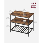 Vasagle Industrial Style Kitchen Island With Worktop
