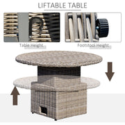 Image of an 8 Seater Round Rattan Garden Furniture Set