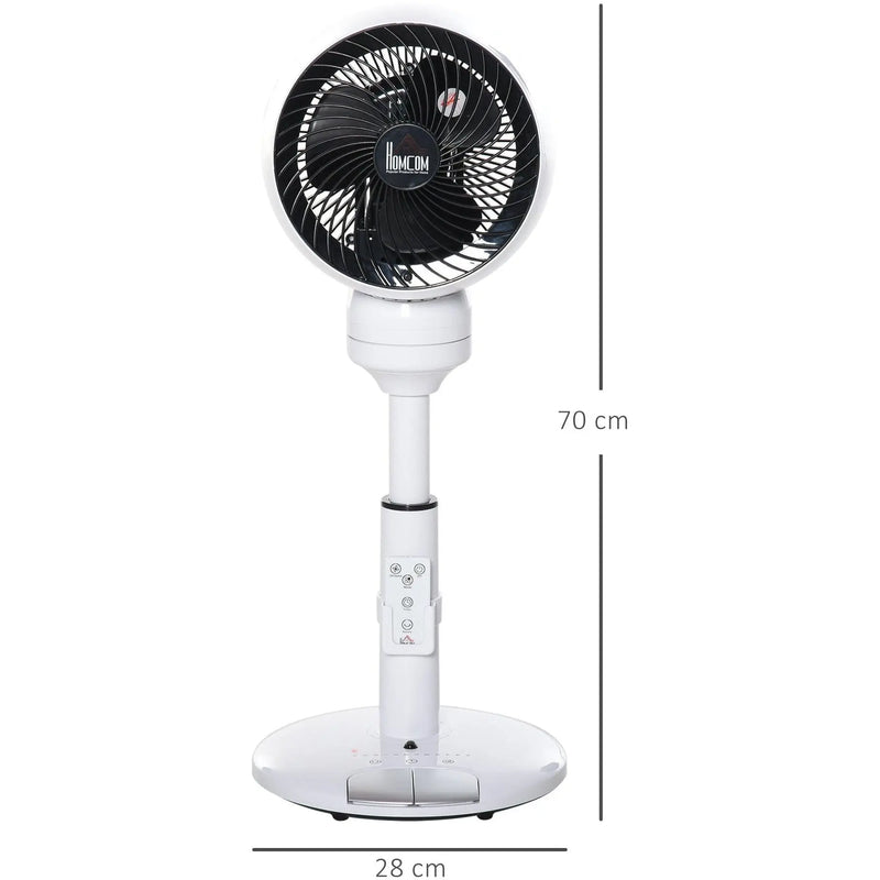 28" Air Circulator Fan, 3 Speed, Oscillation, Height Adjust Homcom