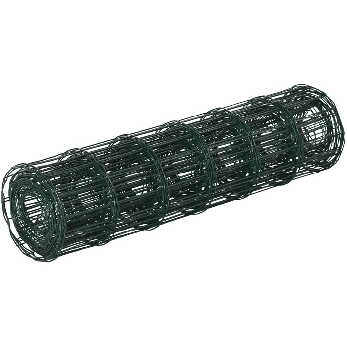 PVC Coated Chicken Wire Mesh, 61cm x 1000cm, Foldable, Green