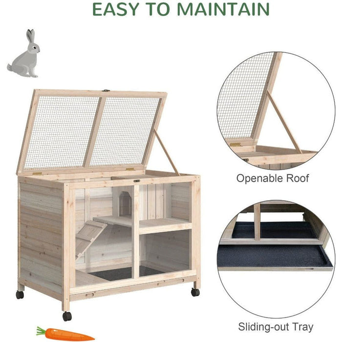 Indoor Wooden Rabbit Hutch