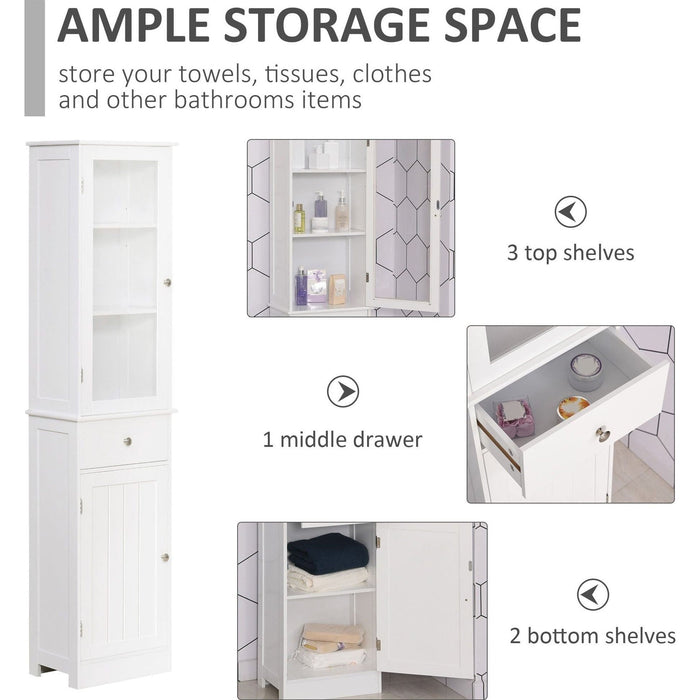 Tall Slim Bathroom Storage Cabinet, 171.5H x 40L x 27Wcm