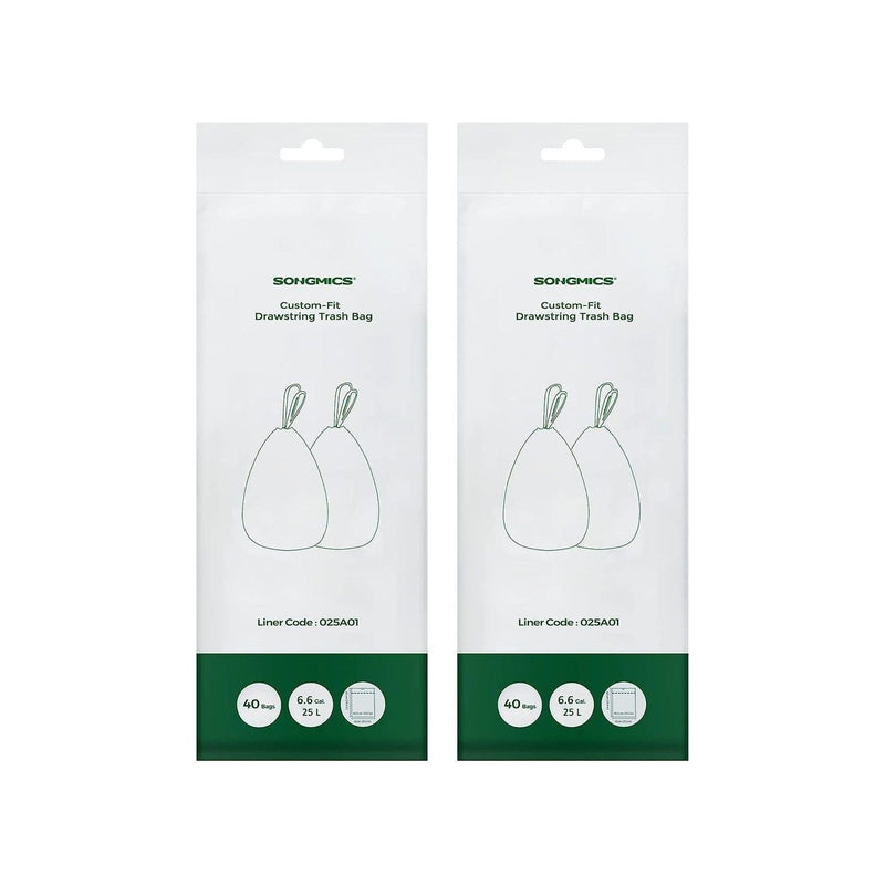 Songmics 25L Kitchen Bin Liners, Pack Of 80 Liner Code 025A01