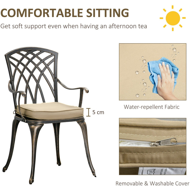 3pc Cast Aluminium Bistro Set, Bronze