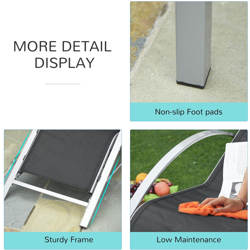 3-Piece Sun Loungers With Table