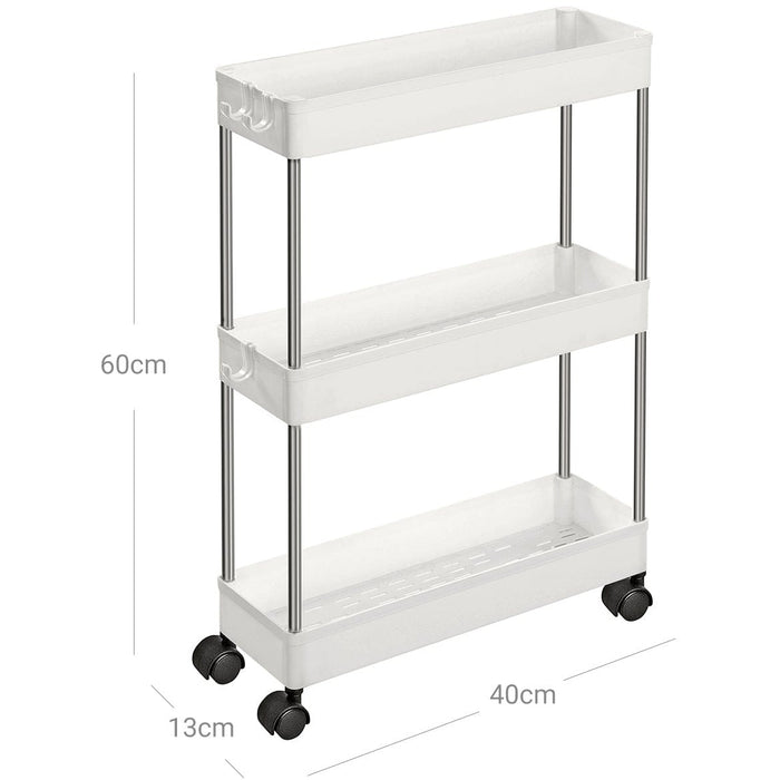 White 3-Tier Organising Trolley