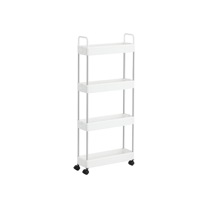 White 4 Tier Slim Storage Cart by Songmics