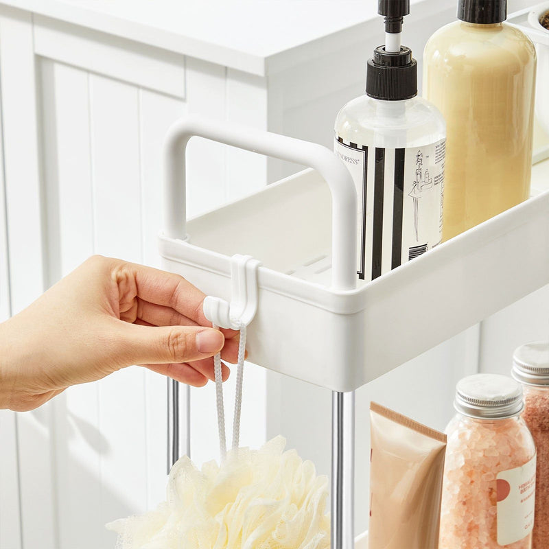 White 4 Tier Slim Storage Cart by Songmics