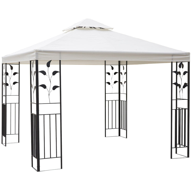 Steel Framed Gazebo with Vented Roof, 3x3m