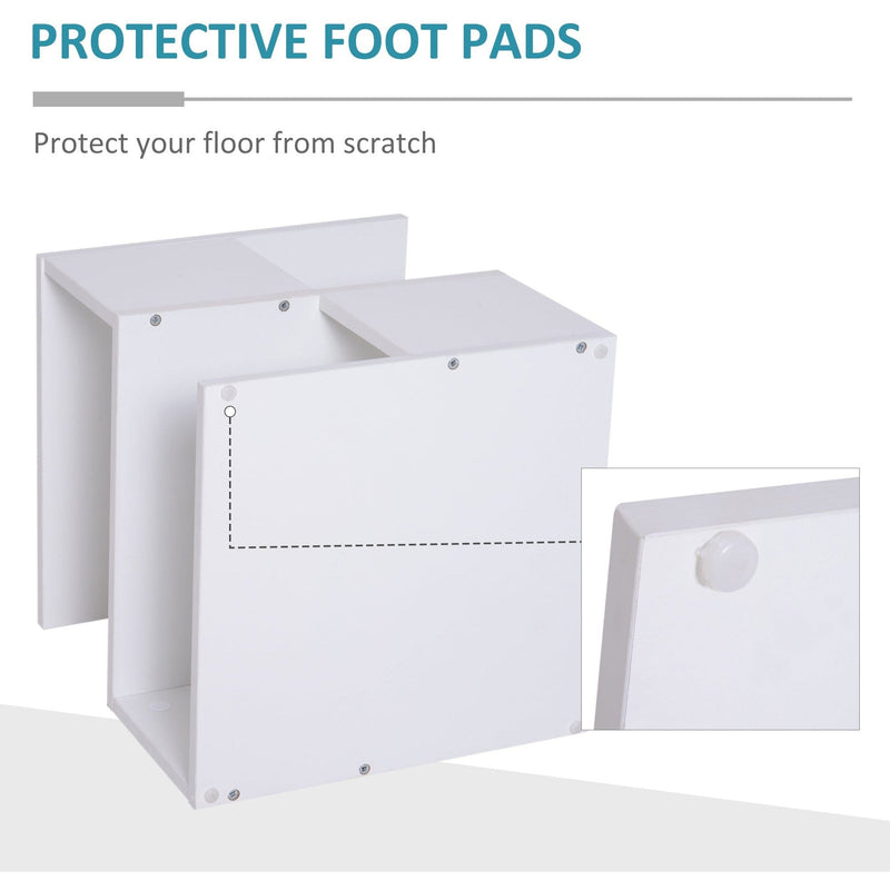 2 Tier Square Coffee Table with Storage