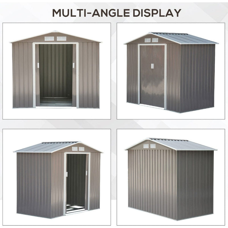 7x4 Metal Shed, Apex Roof