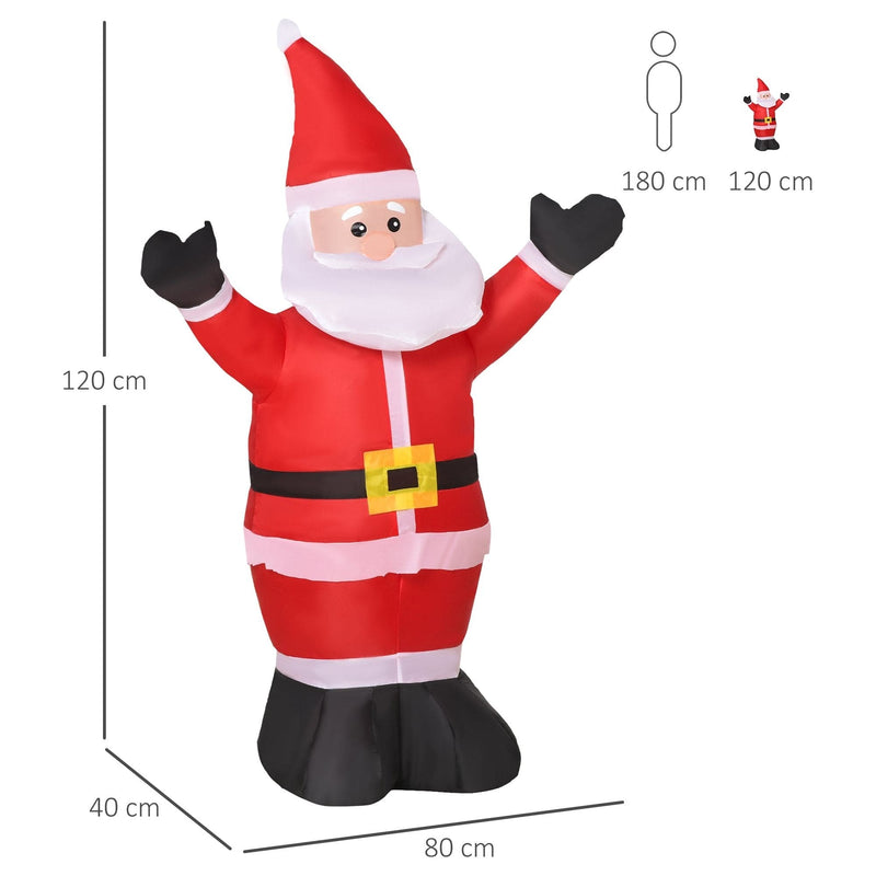 Image of a 4ft Blow Up Santa Claus 