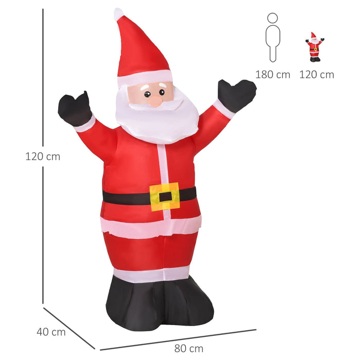 Image of a 4ft Blow Up Santa Claus 