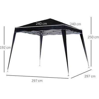 3x3 Pop Up Gazebo, Beach Shelter, Waterproof, UV Protection Outsunny