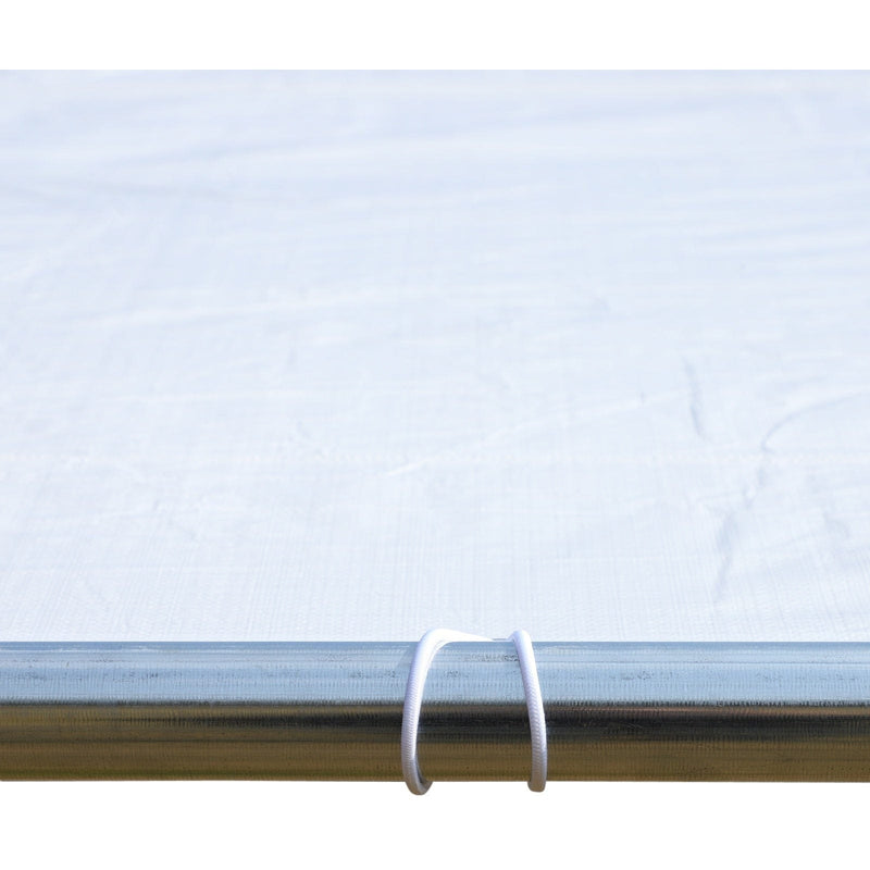 3x6m Heavy Duty Carport - Galvanized Steel - White