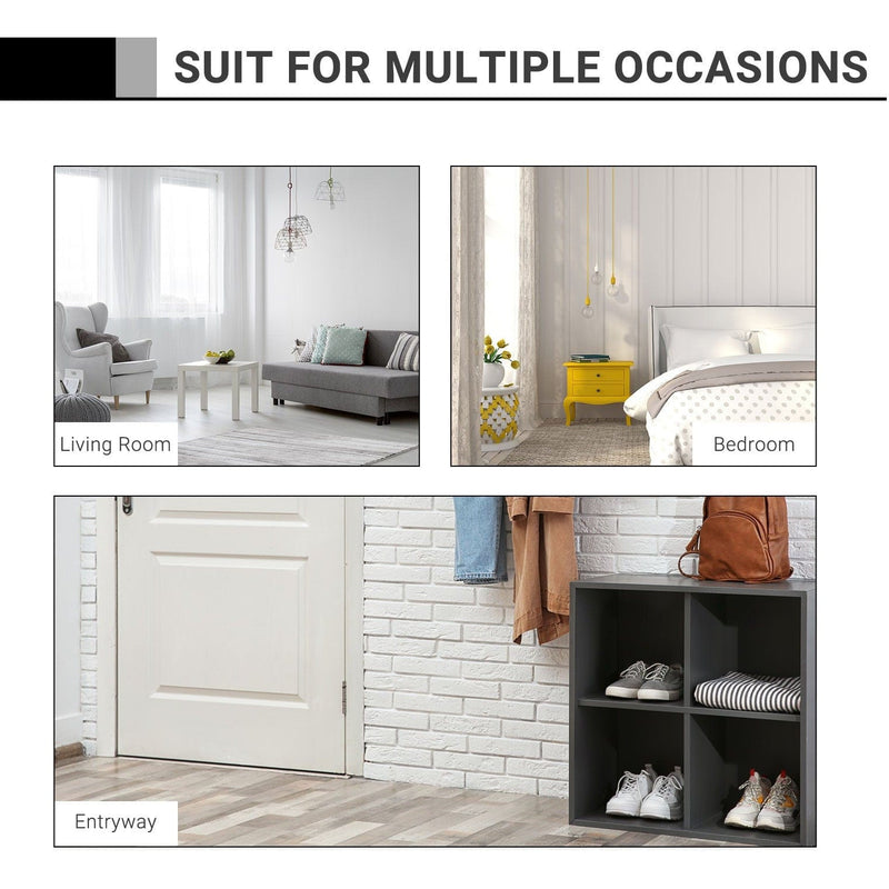 Modern Console Table For Entryway - Shelves, Drawers - Ivory