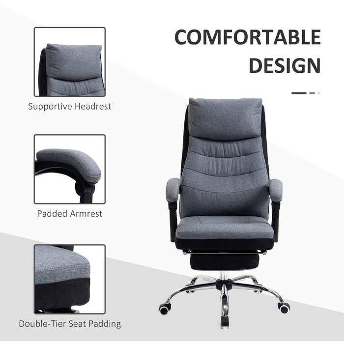 High Back Office Recliner Chair Grey