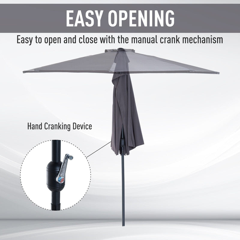 3m Half Parasol Umbrella - No Base