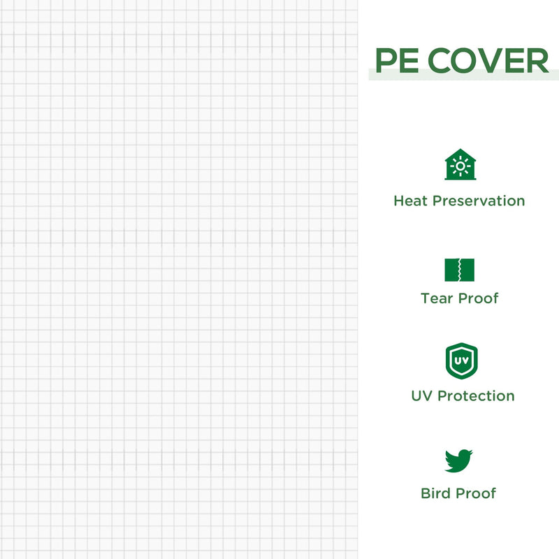 Compact Greenhouse With Roll Up Windows, White