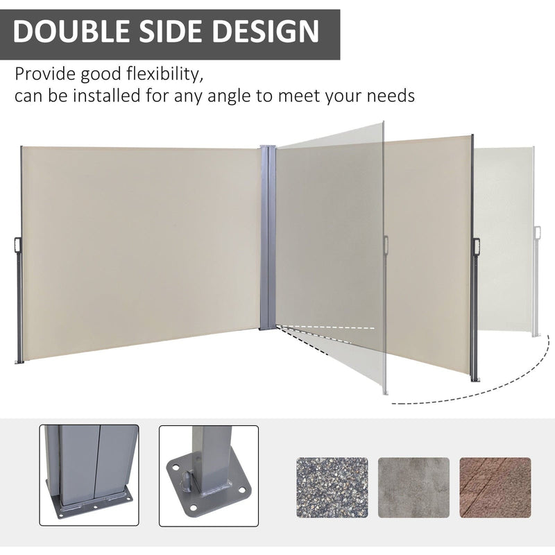 Double Pull Out Side Awning, 6 x 1.6m