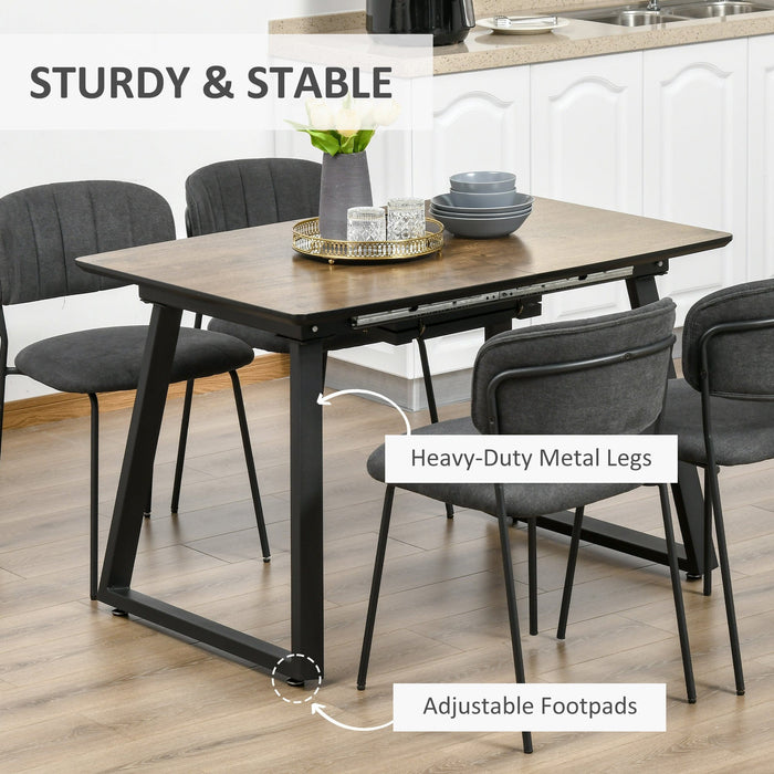 Rectangular Extendable Dining Table For 4-6 People