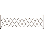 Outsunny Expanding Trellis Fence Freestanding Movable Fence Foldable Garden Screen Panel Aluminum, 300cm x 103.5 cm, Dark Brown Outsunny
