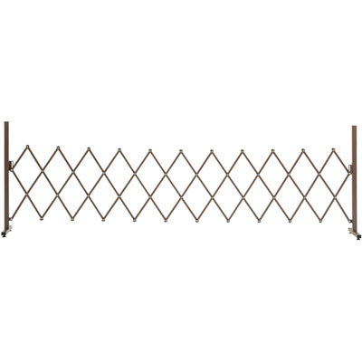 Outsunny Expanding Trellis Fence Freestanding Movable Fence Foldable Garden Screen Panel Aluminum, 300cm x 103.5 cm, Dark Brown Outsunny