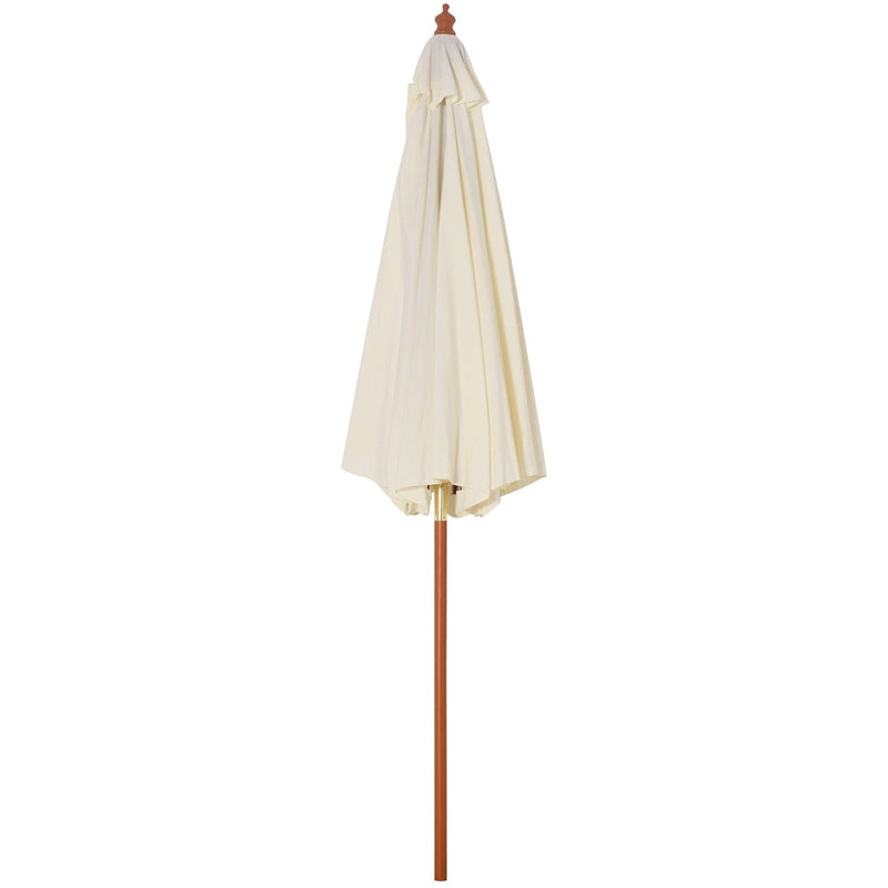 2.5m Wooden Garden Parasol - Top Vent