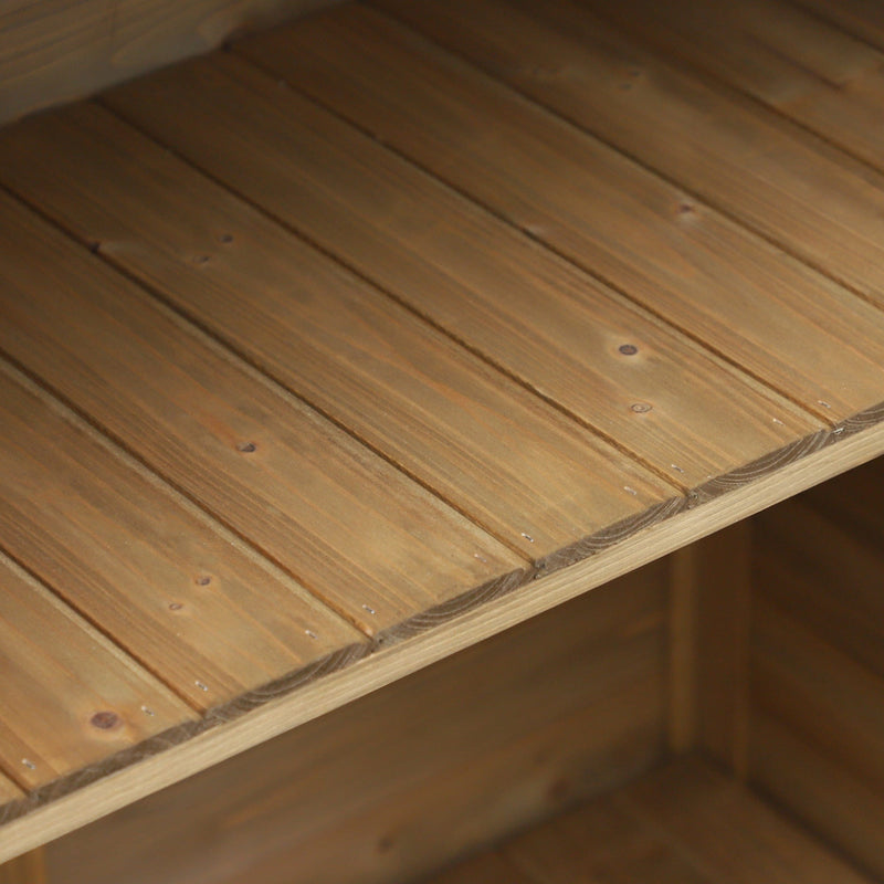 Small Outdoor Storage Cupboard - Solid Fir Wood - 87x46x96cm