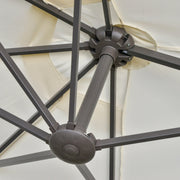 4.6m Double Sided Parasol With Crank Handle, No Base Outsunny