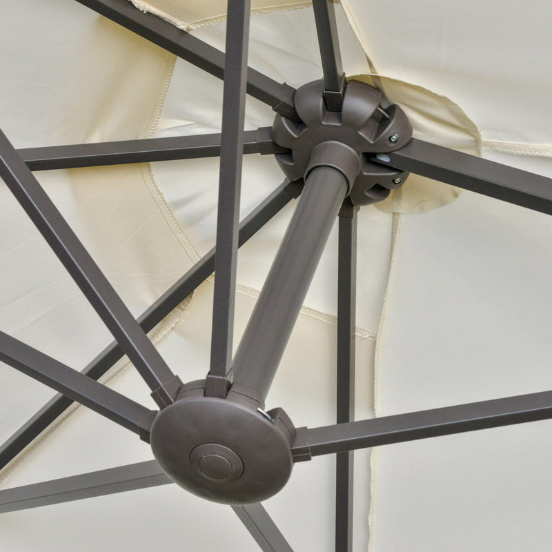 4.6m Double Sided Parasol With Crank Handle, No Base Outsunny
