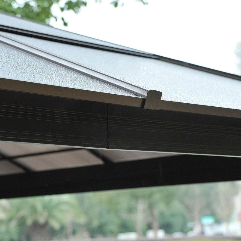 Polycarbonate Hardtop Gazebo, Stylish Garden Pavilion, 4x3.6m