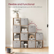 Vasagle 10 Cube Storage Unit Camel Brown