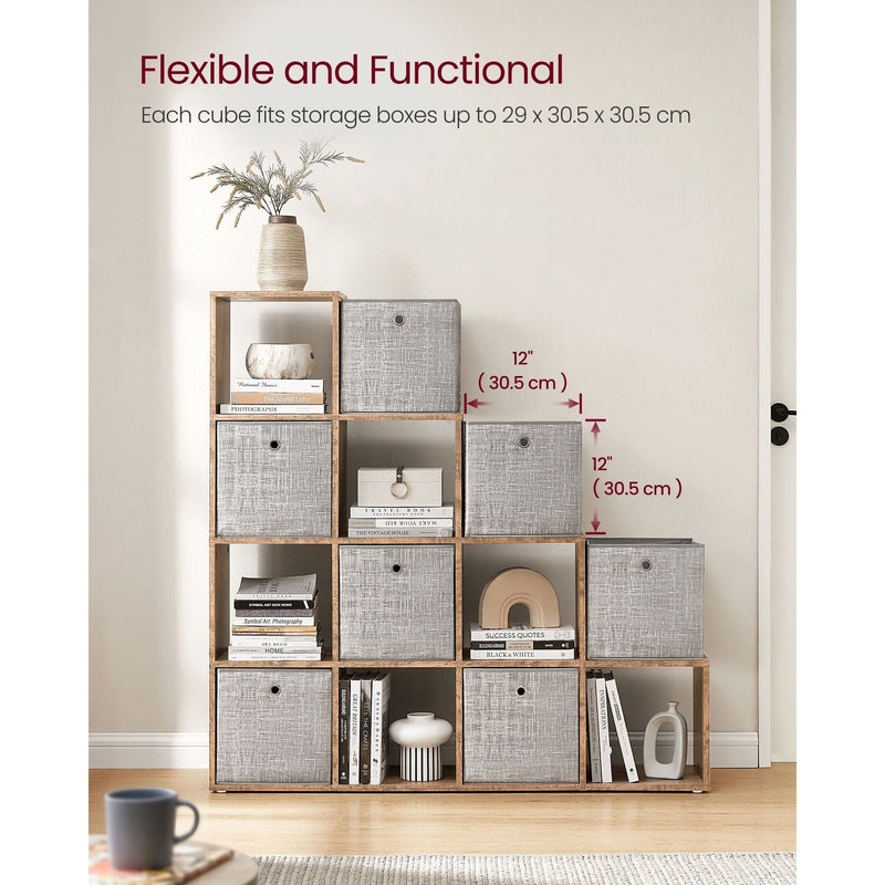 Vasagle 10 Cube Storage Unit Camel Brown