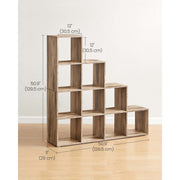 Vasagle 10 Cube Storage Unit Camel Brown