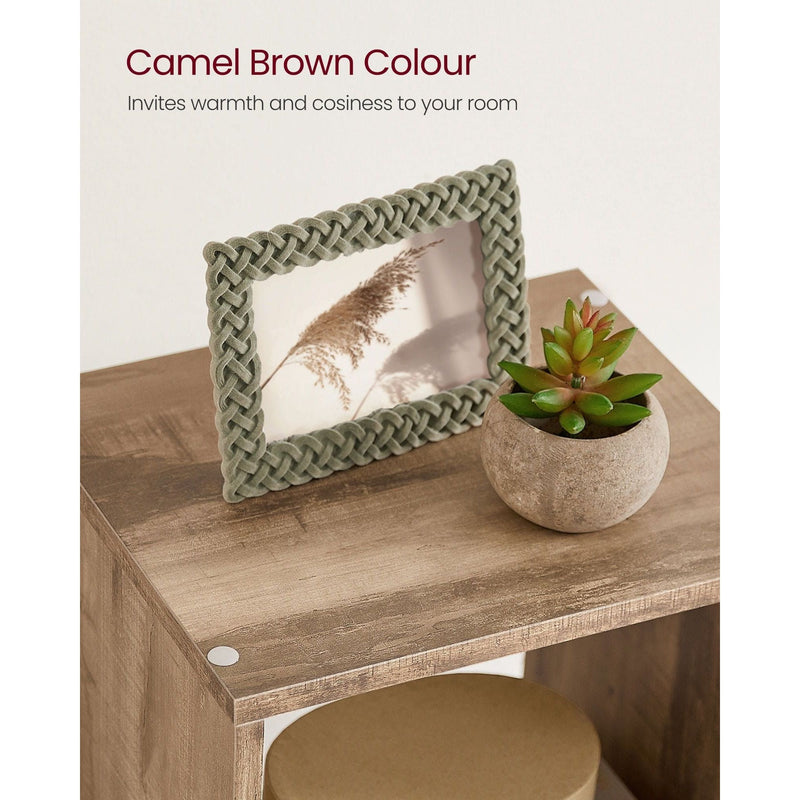 Vasagle 10 Cube Storage Unit Camel Brown