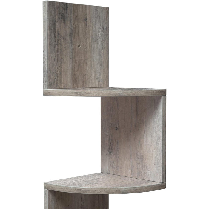 Vasagle Wall-Mounted Wooden Corner Bookshelf