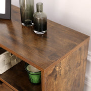 Vasagle Industrial Style Shoe Cabinet for Hallway - 2 Pull Down Doors and a Handy Shelf