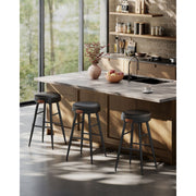Vasagle Bar Stools Without Backs Set of 2, Ink Black, 63cm