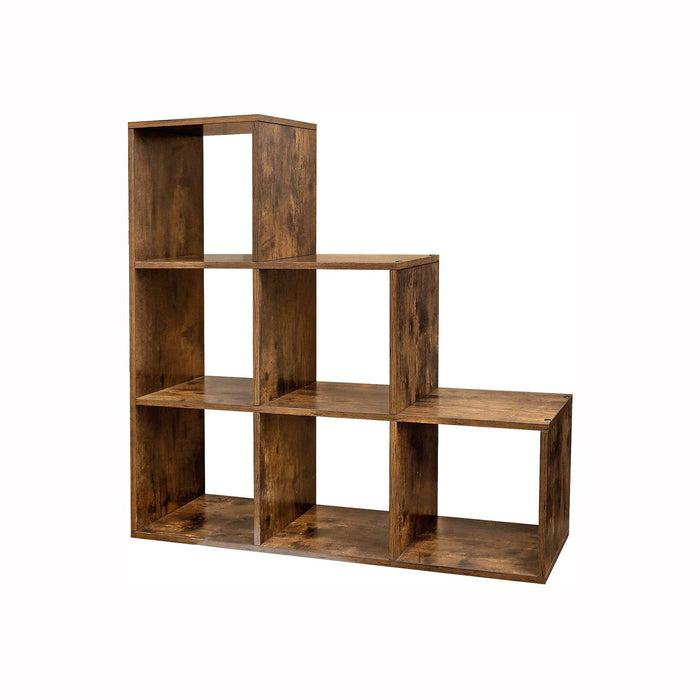 Vasagle Room Divider Cube Bookcase, Rustic Brown