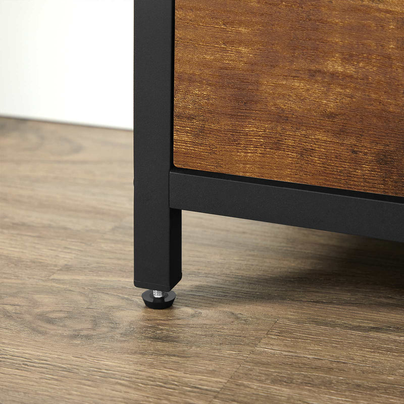 VASAGLE Narrow Shoe Cabinet Brown & Black - Perfect smaller hallways and for keeping your shoes in pairs and in one place