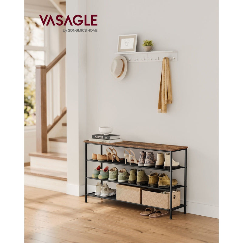 Vasagle Industrial Shoe Shelves, 4 Tier Songmics