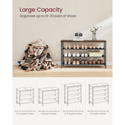 Vasagle Industrial Shoe Shelves, 4 Tier Songmics