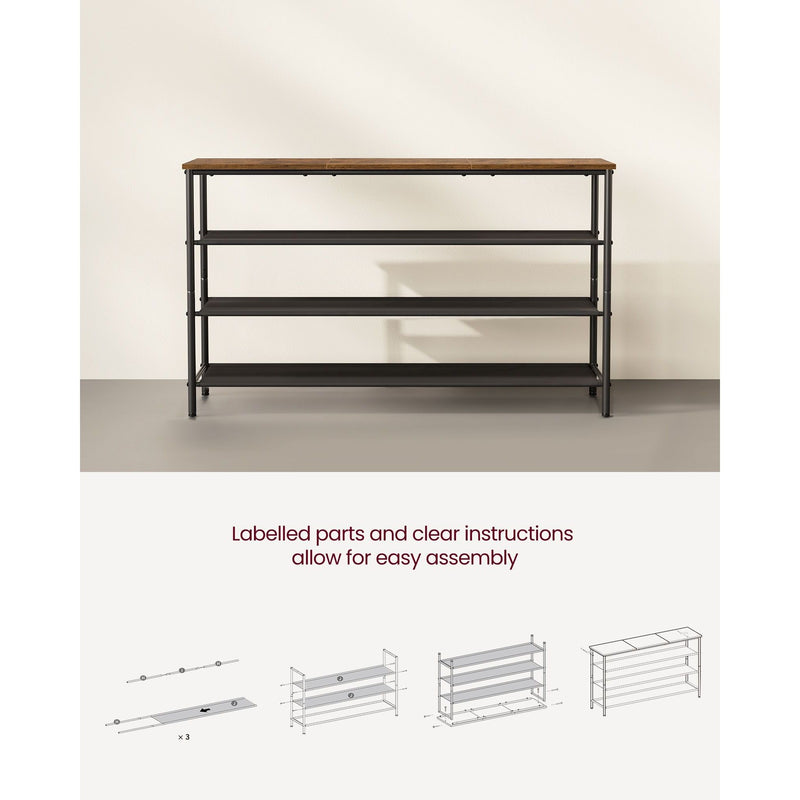 Vasagle Industrial Shoe Shelves, 4 Tier Songmics